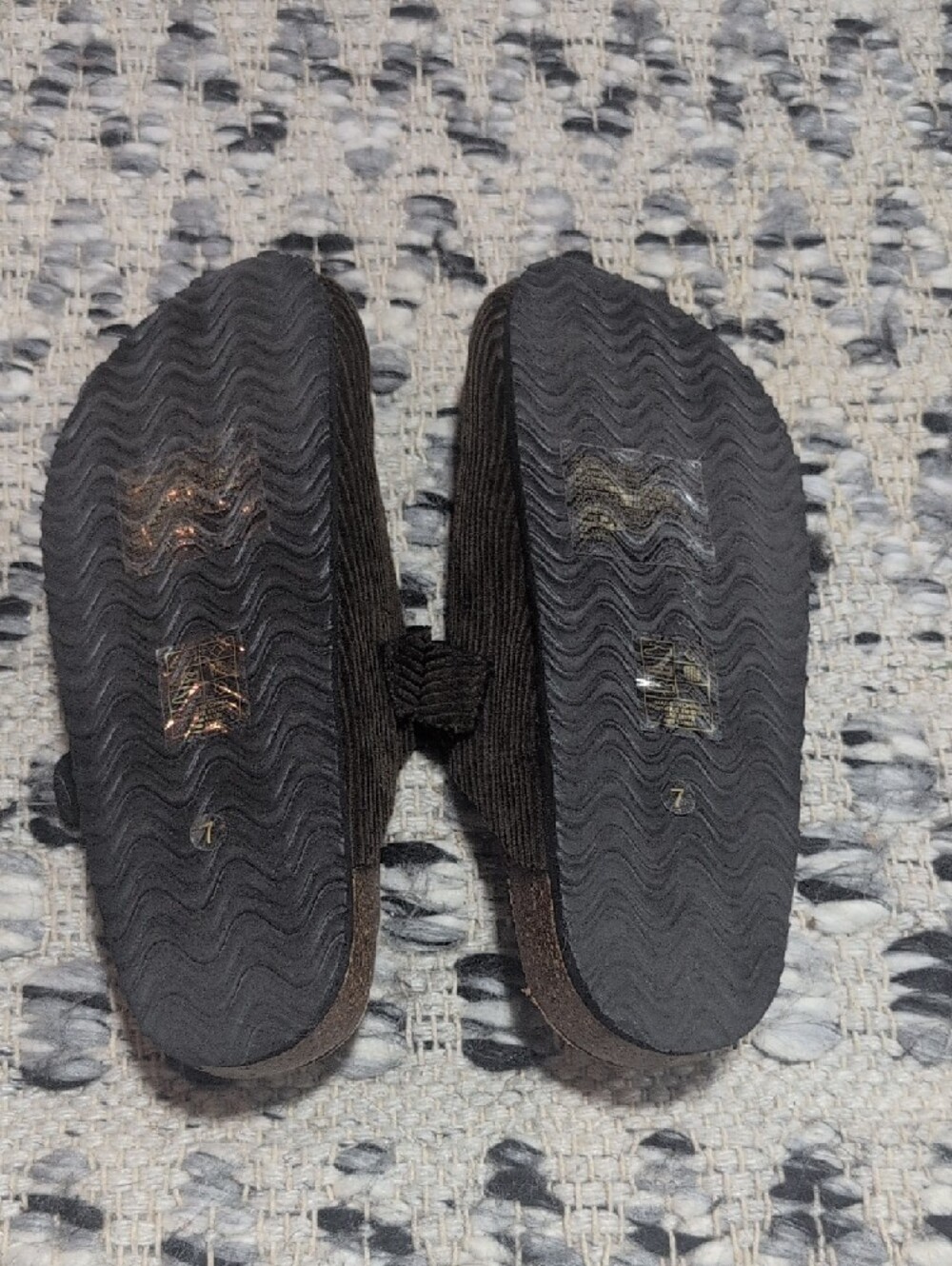 Joe Fresh Dark Brown Corduroy Slip-On Clogs with Buckle - Picture 6 of 7